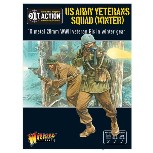 Bolt Action: US Army Veterans Squad (Winter) - Warlord Games
