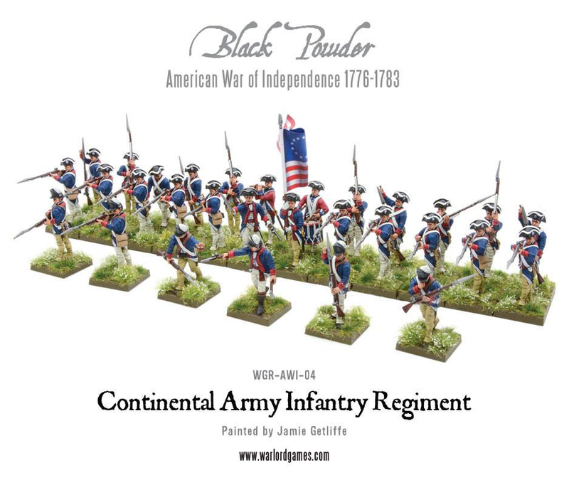 Black Powder: Continental Infantry Regiment (Plastic Box) - Warlord Games