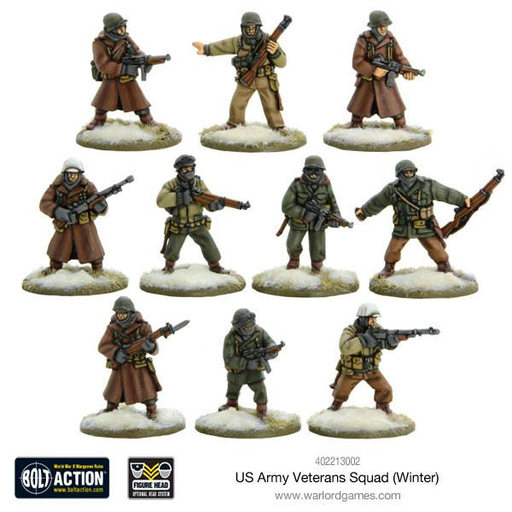 Bolt Action: US Army Veterans Squad (Winter) - Warlord Games