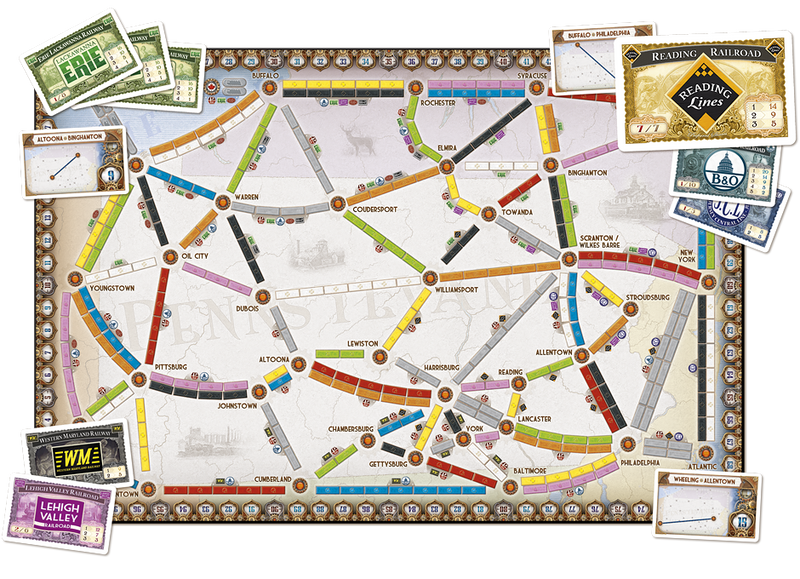 Ticket to Ride Map Collection: Volume 5 – United Kingdom & Pennsylvania - Days of Wonder