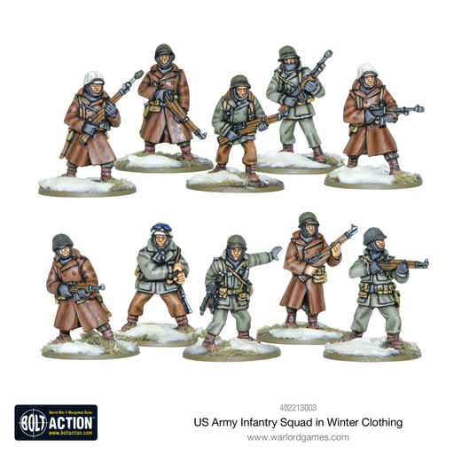 US Army Infantry Squad in Winter Clothing - Warlord Games