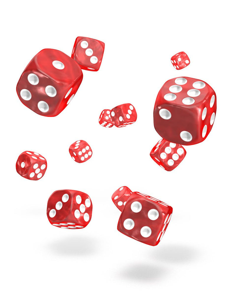 Oakie Doakie Dice D6 Dice 12 mm Marble - Red (36) - Oakie Doakie Dice