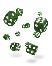 Oakie Doakie Dice D6 Dice 12 mm Marble - Green (36) - Oakie Doakie Dice