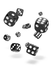 Oakie Doakie Dice D6 Dice 12 mm Marble - Black (36) - Oakie Doakie Dice