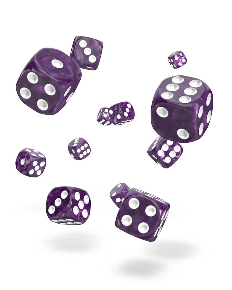 Oakie Doakie Dice D6 Dice 12 mm Marble - Purple (36) - Oakie Doakie Dice