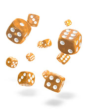 Oakie Doakie Dice D6 Dice 12 mm Marble - Orange (36) - Oakie Doakie Dice