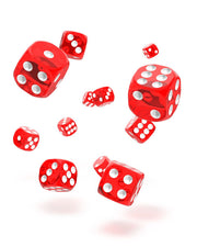 Oakie Doakie Dice D6 Dice 12 mm Translucent - Red (36) - Oakie Doakie Dice
