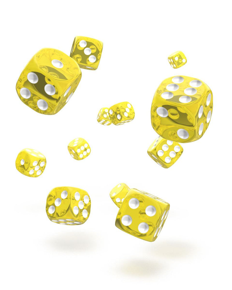Oakie Doakie Dice D6 Dice 12 mm Translucent - Yellow (36) - Oakie Doakie Dice