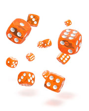 Oakie Doakie Dice D6 Dice 12 mm Translucent - Orange (36) - Oakie Doakie Dice