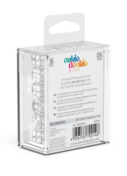 Oakie Doakie Dice D6 Dice 12 mm Translucent - Clear (36) - Oakie Doakie Dice
