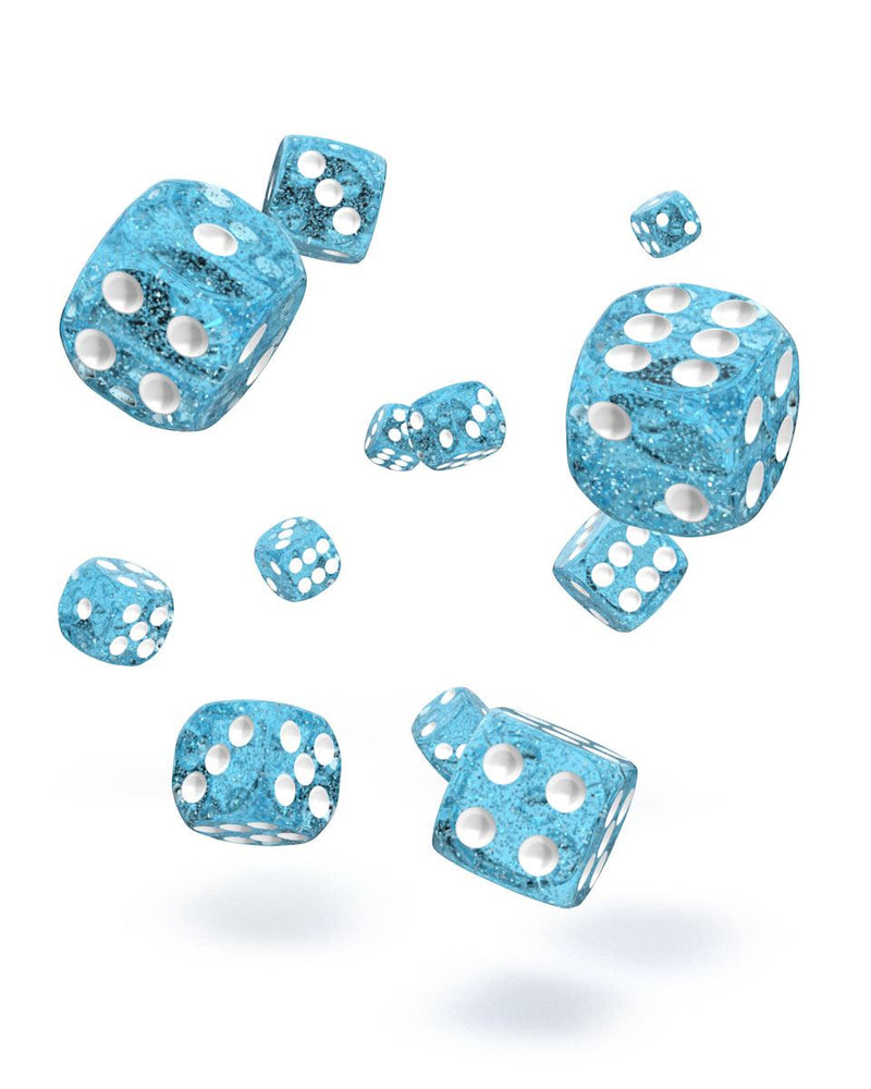 Oakie Doakie Dice D6 Dice 12 mm Speckled - Light Blue (36) - Oakie Doakie Dice