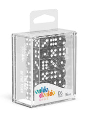 Oakie Doakie Dice D6 Dice 12 mm Speckled - Black (36) - Oakie Doakie Dice