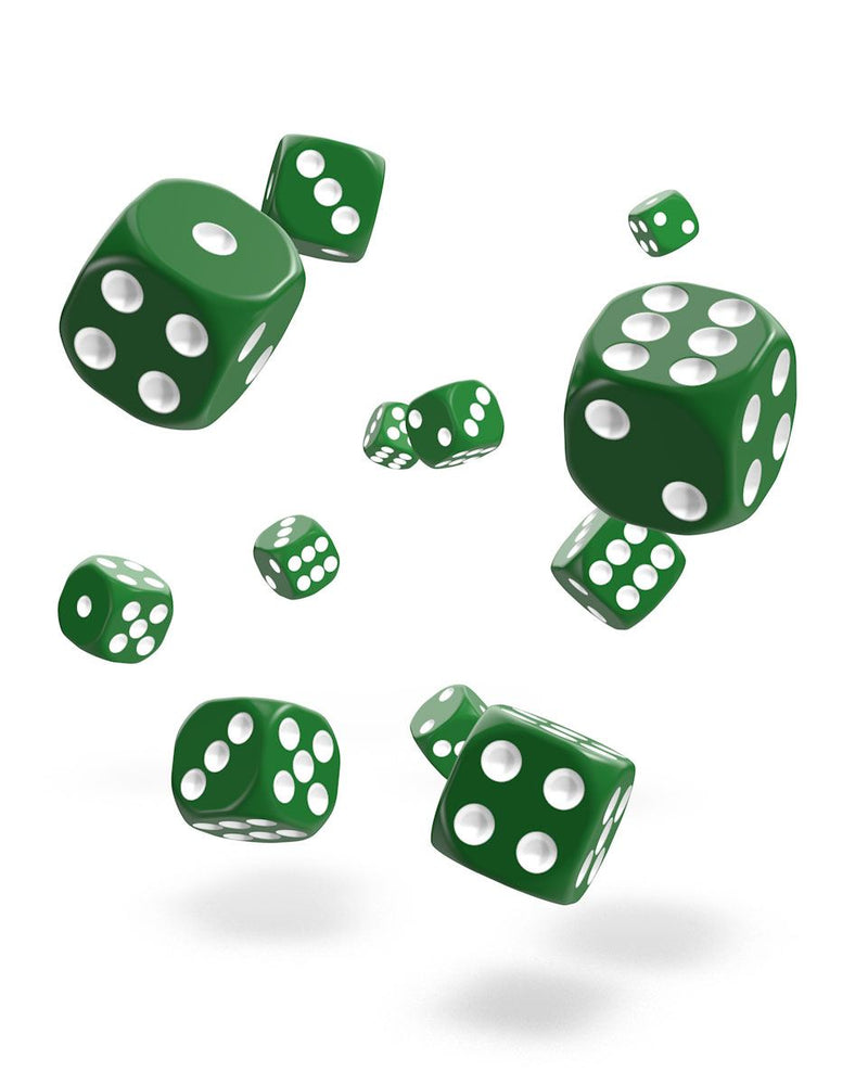 Oakie Doakie Dice D6 Dice 12 mm Solid - Green (36) - Oakie Doakie Dice