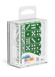 Oakie Doakie Dice D6 Dice 12 mm Solid - Green (36) - Oakie Doakie Dice