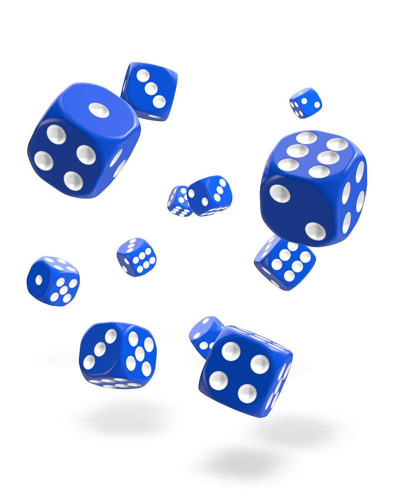 Oakie Doakie Dice D6 Dice 12 mm Solid - Blue (36) - Oakie Doakie Dice