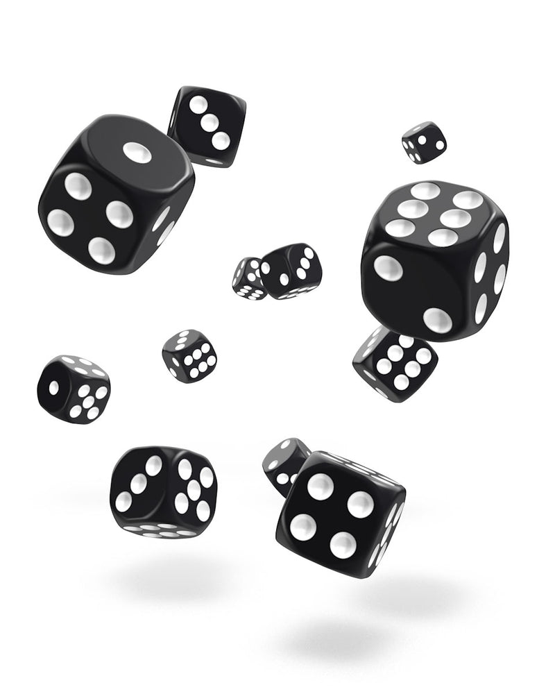 Oakie Doakie Dice D6 Dice 12 mm Solid - Black (36) - Oakie Doakie Dice