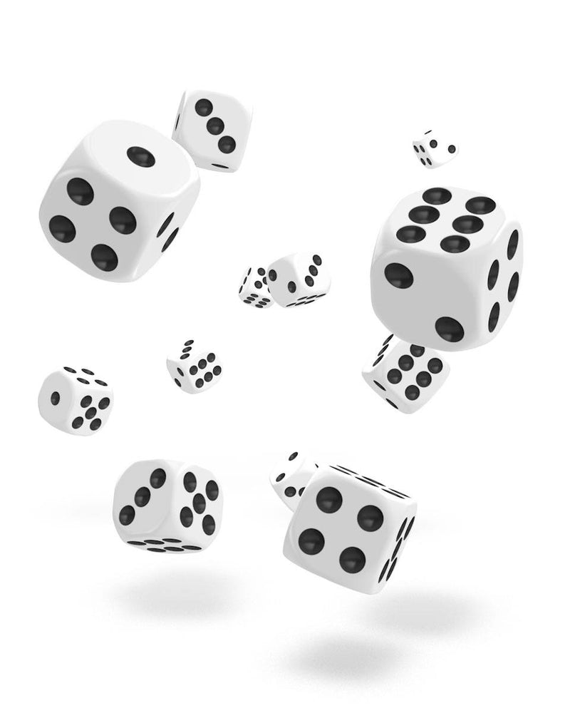 Oakie Doakie Dice D6 Dice 12 mm Solid - White (36) - Oakie Doakie Dice