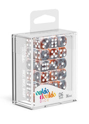 Oakie Doakie Dice D6 Dice 12 mm Gemidice - Silver-Rust (36) - Oakie Doakie Dice