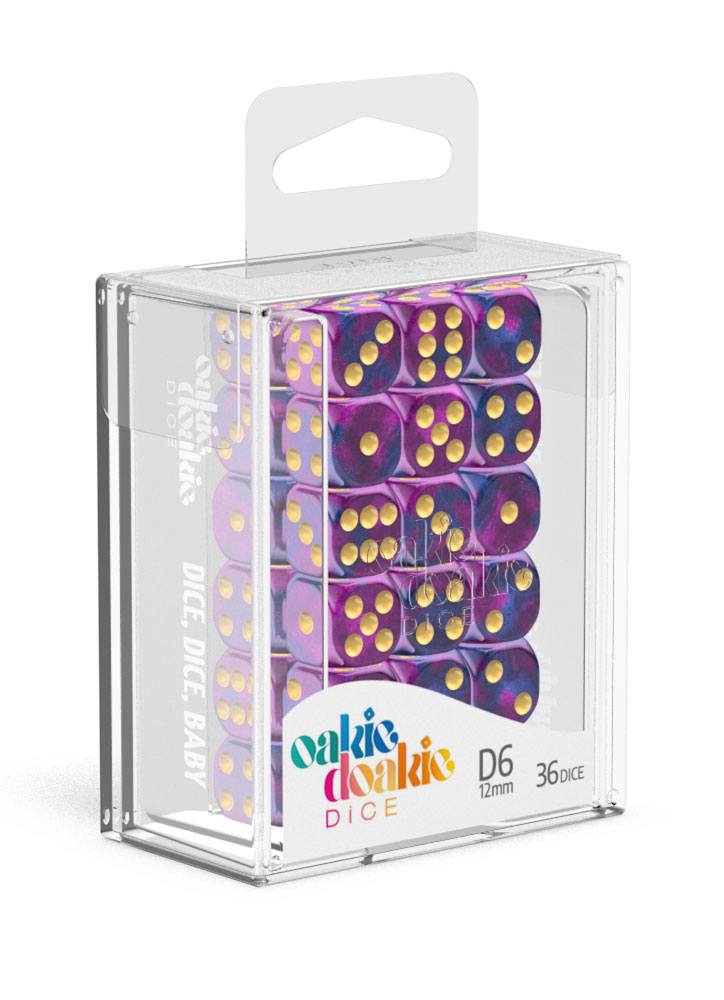 Oakie Doakie Dice D6 Dice 12 mm Gemidice - Amethyst (36) - Oakie Doakie Dice