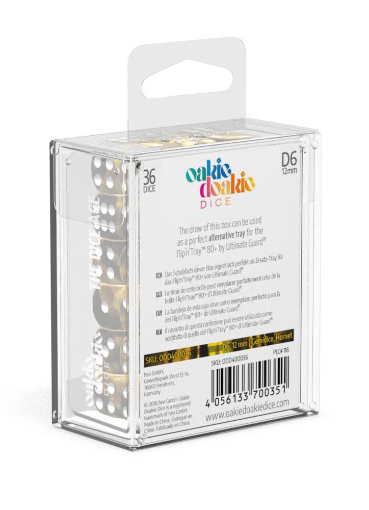 Oakie Doakie Dice D6 Dice 12 mm Gemidice - Hornet (36) - Oakie Doakie Dice