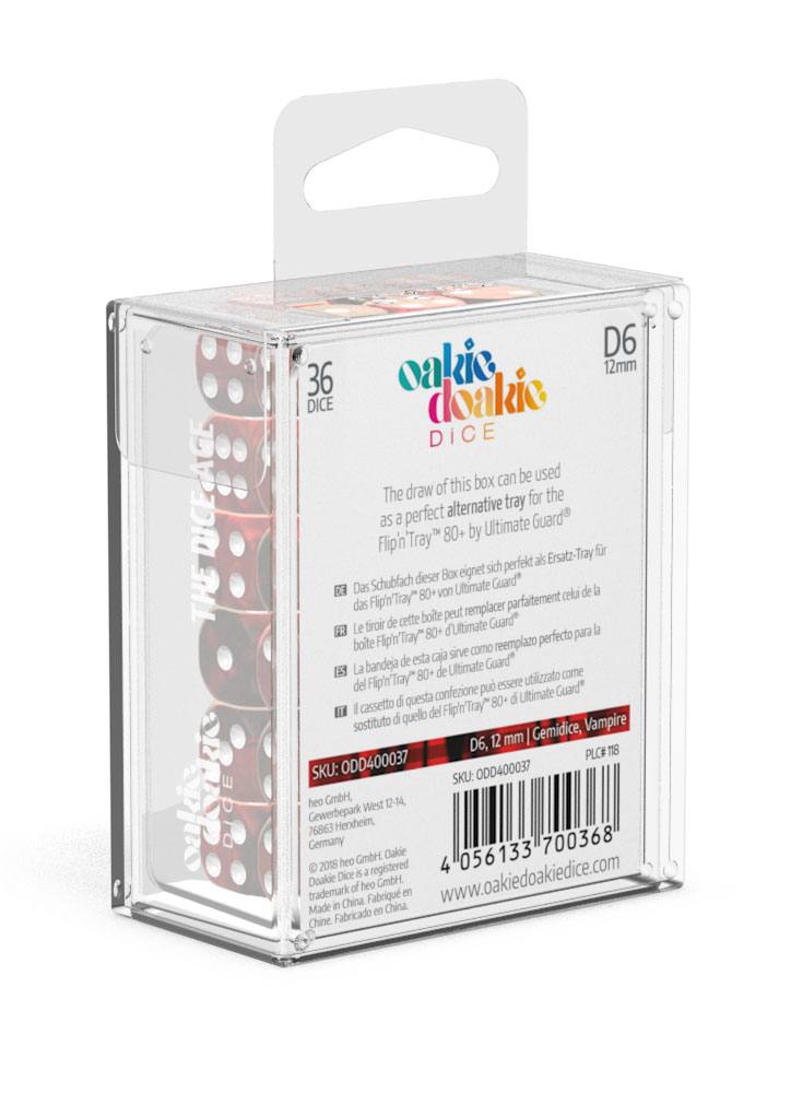 Oakie Doakie Dice D6 Dice 12 mm Gemidice - Vampire (36) - Oakie Doakie Dice