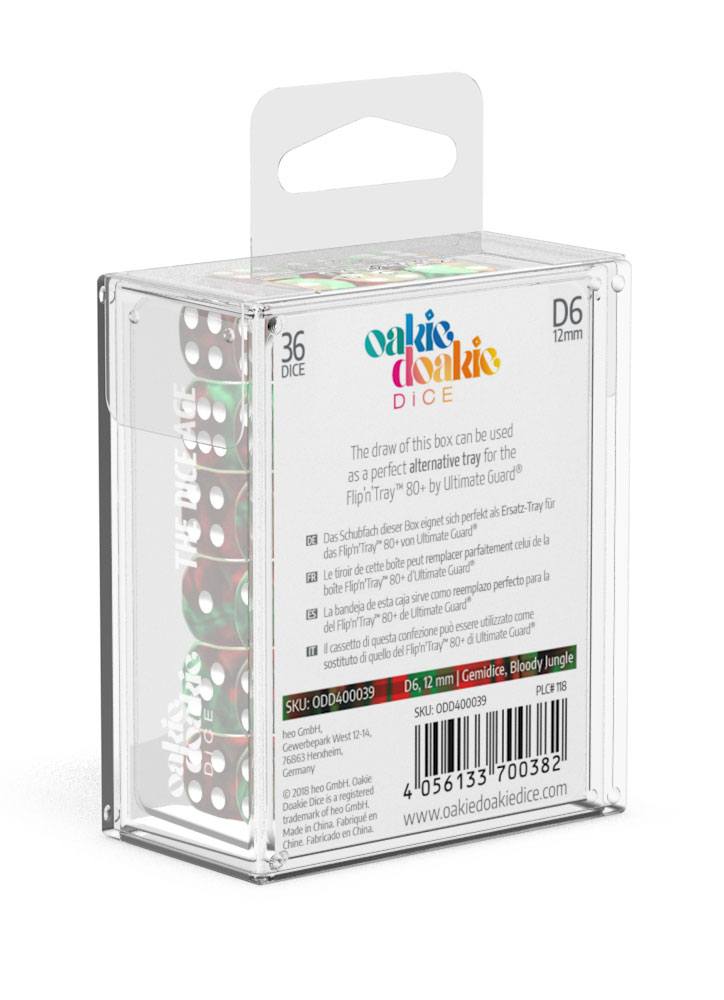 Oakie Doakie Dice D6 Dice 12mm Gemidice - Bloody Jungle (36) - Oakie Doakie Dice