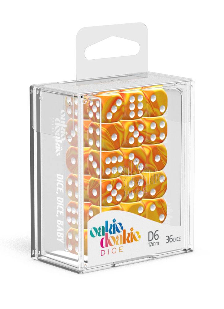 Oakie Doakie Dice D6 Dice 12 mm Gemidice - Sunstone (36) - Oakie Doakie Dice