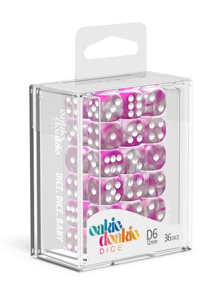 Oakie Doakie Dice D6 Dice 12 mm Gemidice - Magnolia (36) - Oakie Doakie Dice