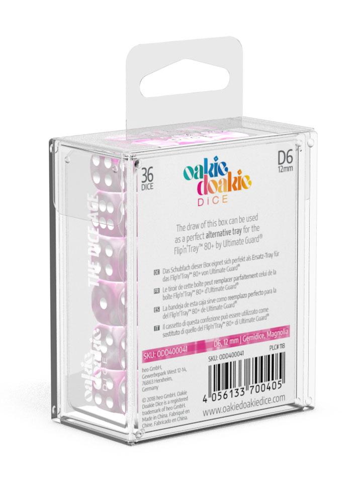 Oakie Doakie Dice D6 Dice 12 mm Gemidice - Magnolia (36) - Oakie Doakie Dice