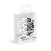 Oakie Doakie Dice D6 Dice 12 mm Marble/Gemidice Positive & Negative - White (14) - Oakie Doakie Dice