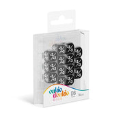 Oakie Doakie Dice D6 Dice 12 mm Marble/Gemidice Positive & Negative - Black (14) - Oakie Doakie Dice