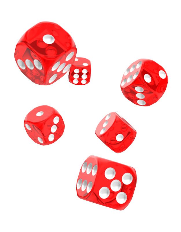 Oakie Doakie Dice D6 Dice 16 mm Translucent - Red (12) - Oakie Doakie Dice