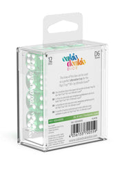 Oakie Doakie Dice D6 Dice 16 mm Translucent - Green (12) - Oakie Doakie Dice