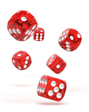 Oakie Doakie Dice D6 Dice 16 mm Speckled - Red (12) - Oakie Doakie Dice