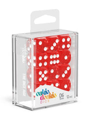 Oakie Doakie Dice D6 Dice 16 mm Speckled - Red (12) - Oakie Doakie Dice