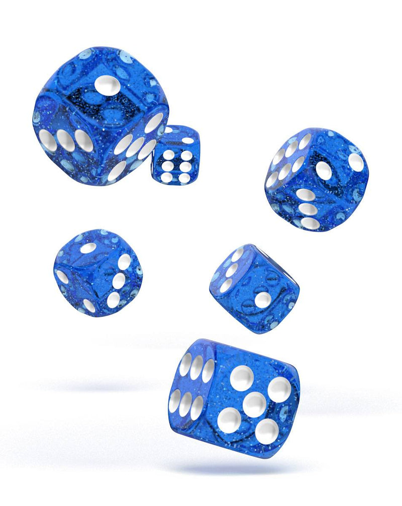 Oakie Doakie Dice D6 Dice 16 mm Speckled - Blue (12) - Oakie Doakie Dice