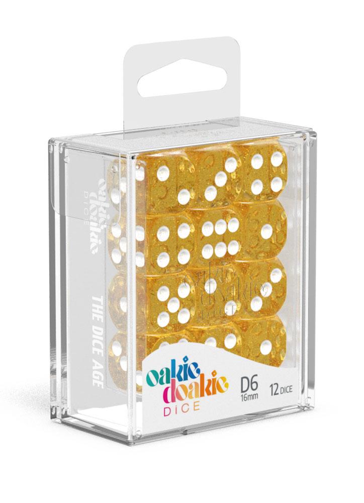 Oakie Doakie Dice D6 Dice 16 mm Speckled - Orange (12) - Oakie Doakie Dice