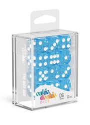Oakie Doakie Dice D6 Dice 16 mm Speckled - Light Blue (12) - Oakie Doakie Dice