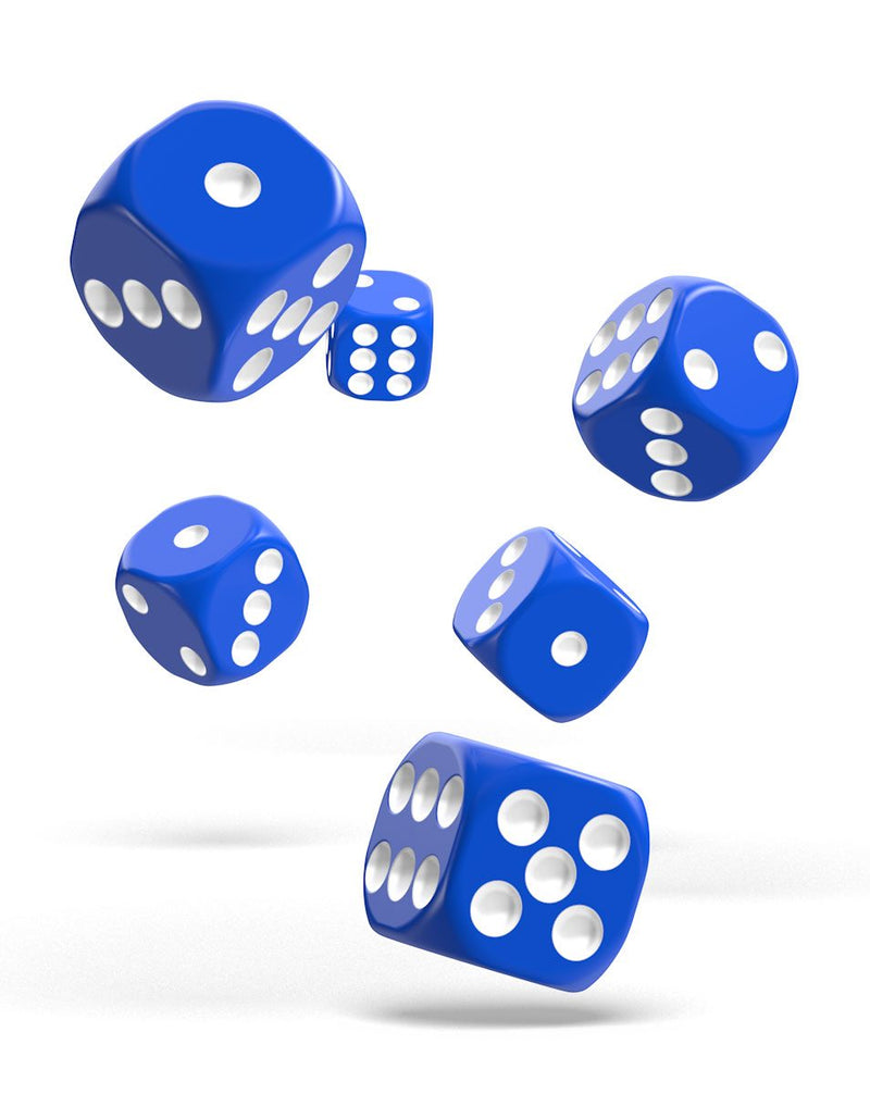 Oakie Doakie Dice D6 Dice 16 mm Solid - Blue (12) - Oakie Doakie Dice