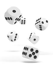 Oakie Doakie Dice D6 Dice 16 mm Solid - White (12) - Oakie Doakie Dice