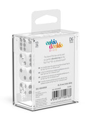 Oakie Doakie Dice D6 Dice 16 mm Solid - White (12) - Oakie Doakie Dice