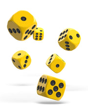 Oakie Doakie Dice D6 Dice 16 mm Solid - Yellow (12) - Oakie Doakie Dice