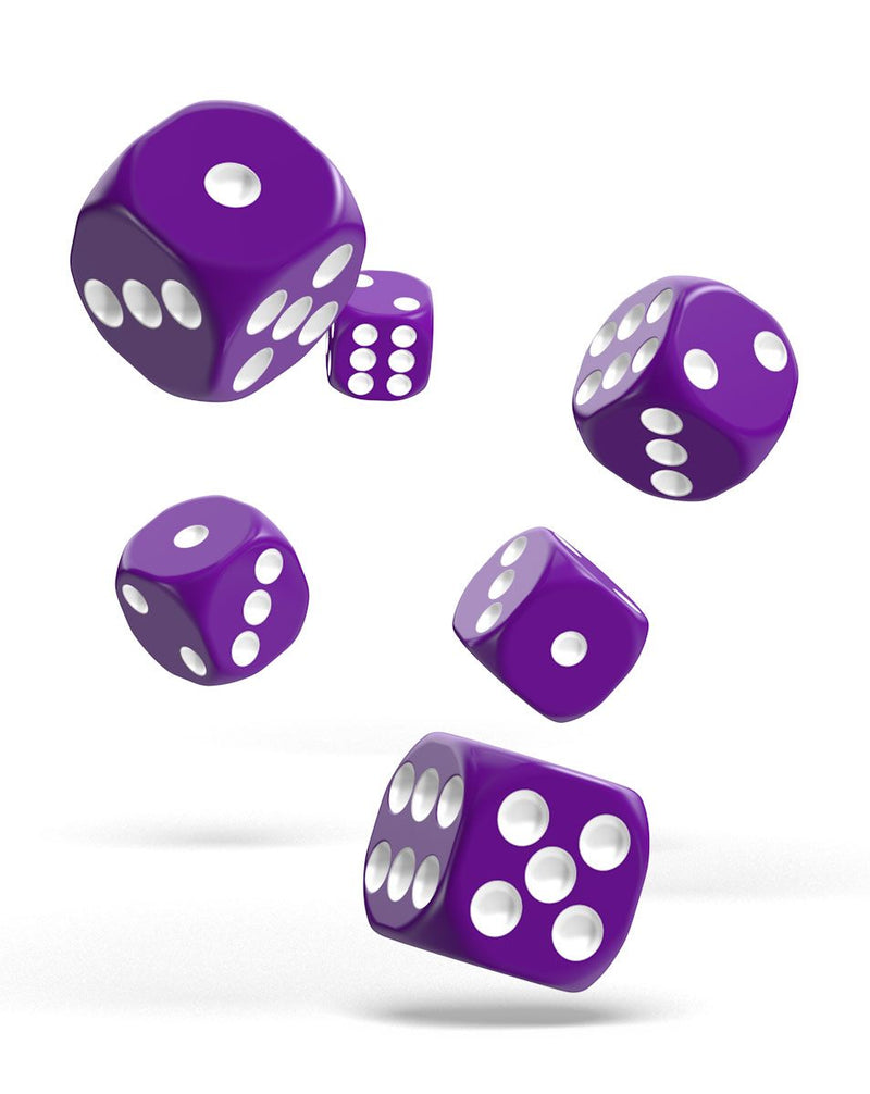 Oakie Doakie Dice D6 Dice 16 mm Solid - Purple (12) - Oakie Doakie Dice