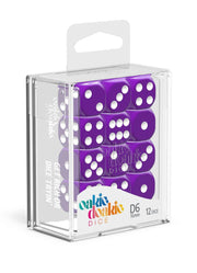 Oakie Doakie Dice D6 Dice 16 mm Solid - Purple (12) - Oakie Doakie Dice