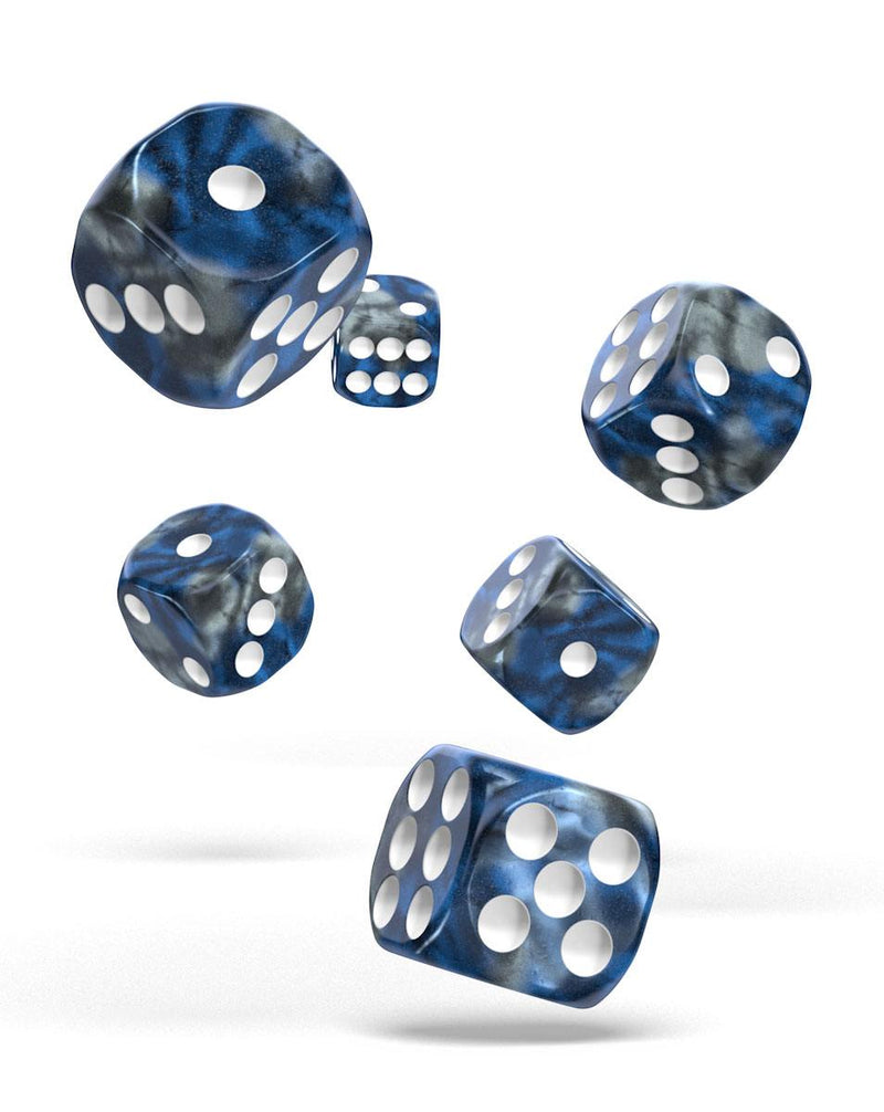 Oakie Doakie Dice D6 Dice 16 mm Gemidice - Liquid Steel (12) - Oakie Doakie Dice