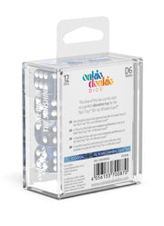 Oakie Doakie Dice D6 Dice 16 mm Gemidice - Liquid Steel (12) - Oakie Doakie Dice