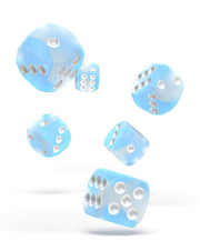 Oakie Doakie Dice D6 Dice 16 mm Glow in the Dark - Arctic (12) - Oakie Doakie Dice