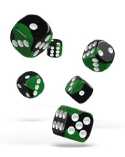 Oakie Doakie Dice D6 Dice 16 mm Glow in the Dark - Biohazard (12) - Oakie Doakie Dice