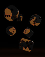 Oakie Doakie Dice D6 Dice 16 mm Glow in the Dark - Lava (12) - Oakie Doakie Dice