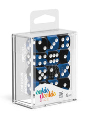 Oakie Doakie Dice D6 Dice 16 mm Glow in the Dark - Deep Ocean (12) - Oakie Doakie Dice
